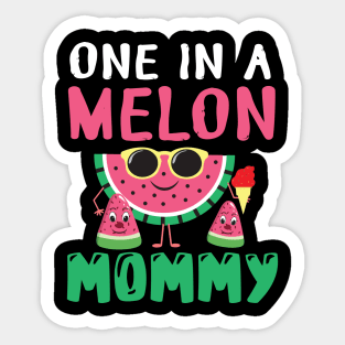 Glasses Watermelon One In A Melon Mommy Mother Son Daughter Sticker